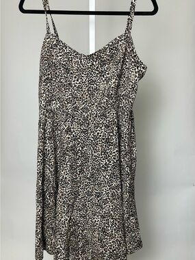 Old Navy Leopard Print Cami - Black & Cream #P363